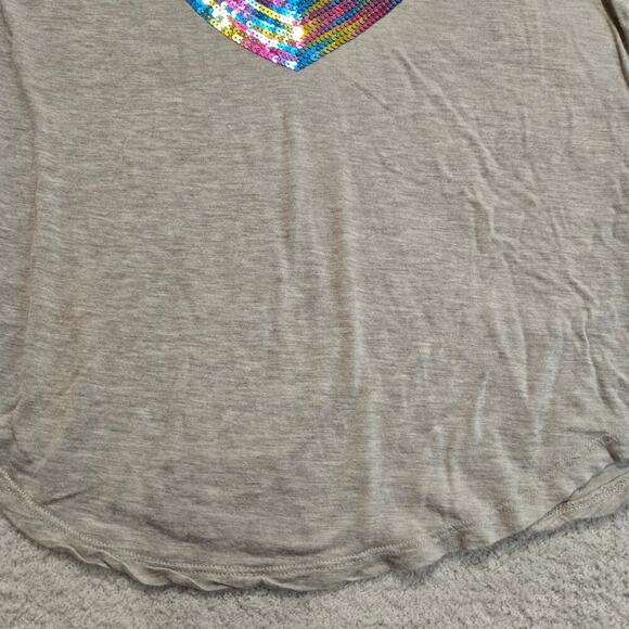 For The Republic Sequined Rainbow Heart T-shirt Women's Size S New Preppy - Picture 6 of 8